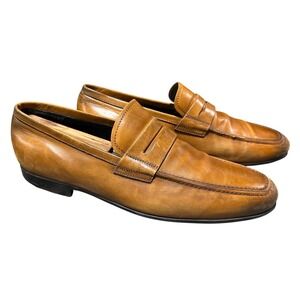 To Boot New York Adam Derrick Mens Tan Leather Penny Loafers Size 9.5 Slip On